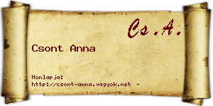 Csont Anna névjegykártya
