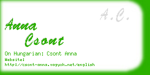 anna csont business card